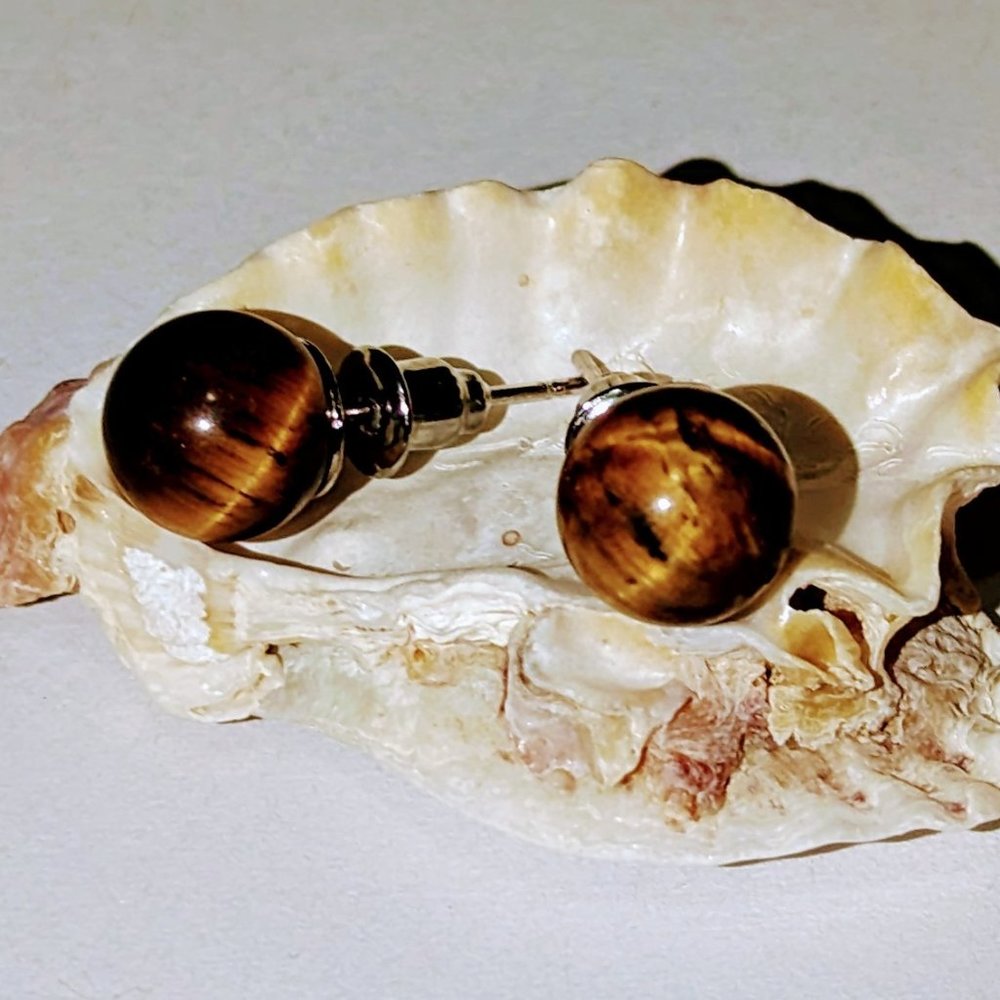 Natural Stone Ear Studs